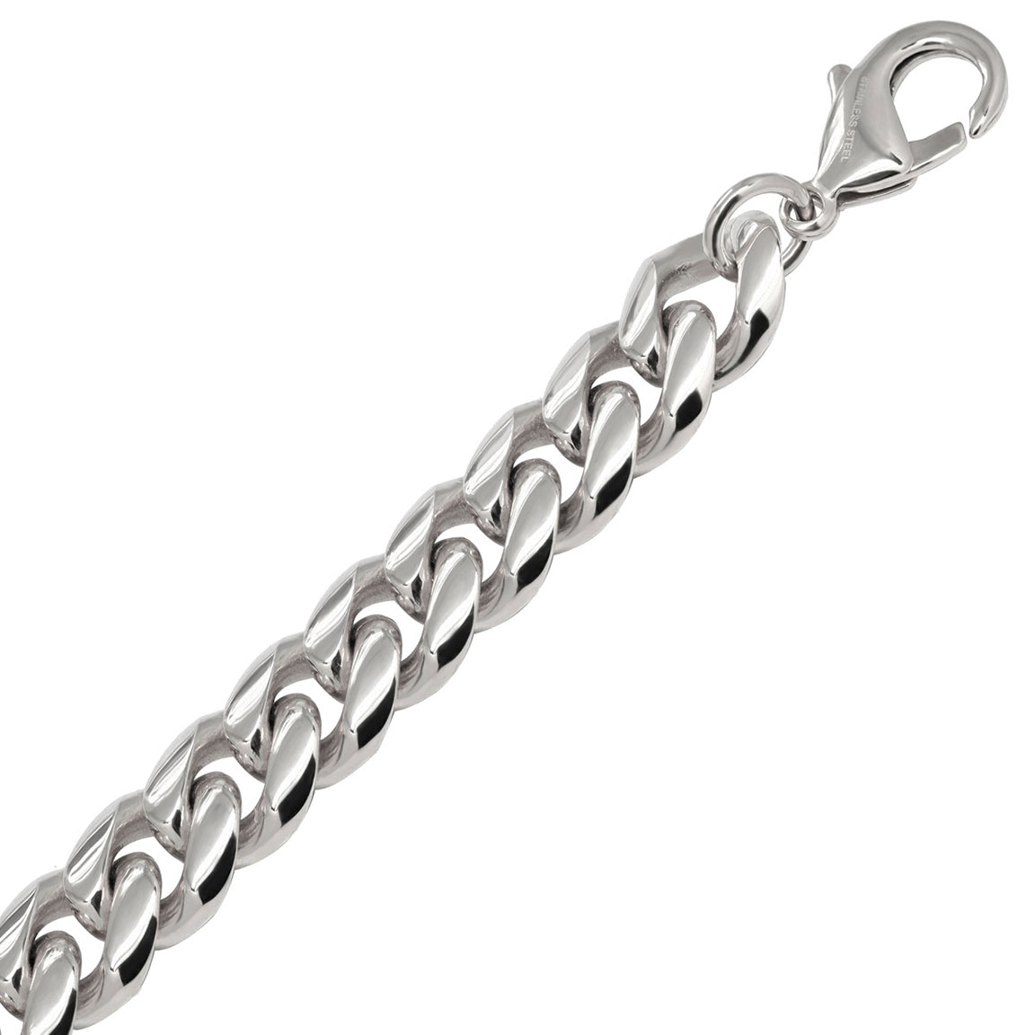 Ace of Spades Curb Chain Bracelet Miami Cuban 10 mm SSB-8405