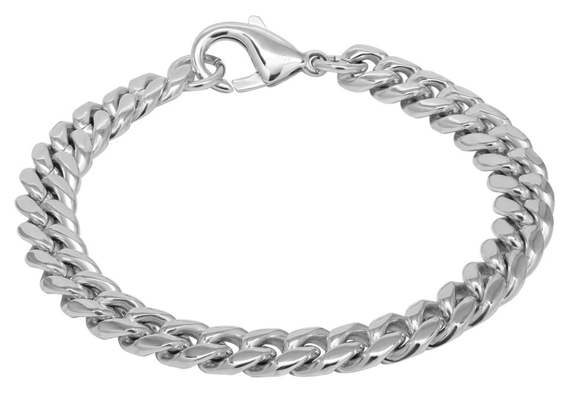 Ace of Spades Curb Chain Bracelet Miami Cuban 8 mm SSB-8405-8