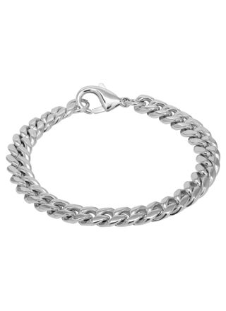 Ace of Spades Curb Chain Bracelet Miami Cuban 8 mm SSB-8405-8