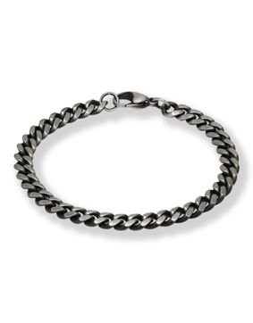 Ace of Spades curb chain bracelet 6mm SSB-8405-6OB