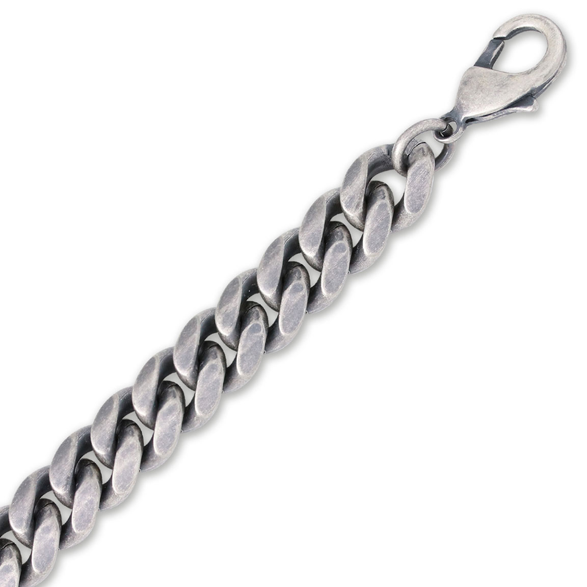 Ace of Spades Antique Coated Curb Chain Bracelet Miami Cuban 10 mm SSB-8405AN