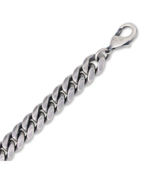 Ace of Spades Antique Coated Curb Chain Bracelet Miami Cuban 10 mm SSB-8405AN