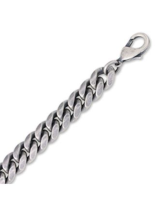 Ace of Spades Antique Coated Curb Chain Bracelet Miami Cuban 10 mm SSB-8405AN