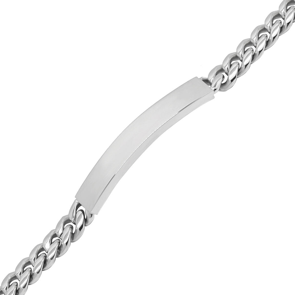 Ace of Spades Curb Chain Bracelet with Plate Miami Cuban 8 mm SSB-8411-8P