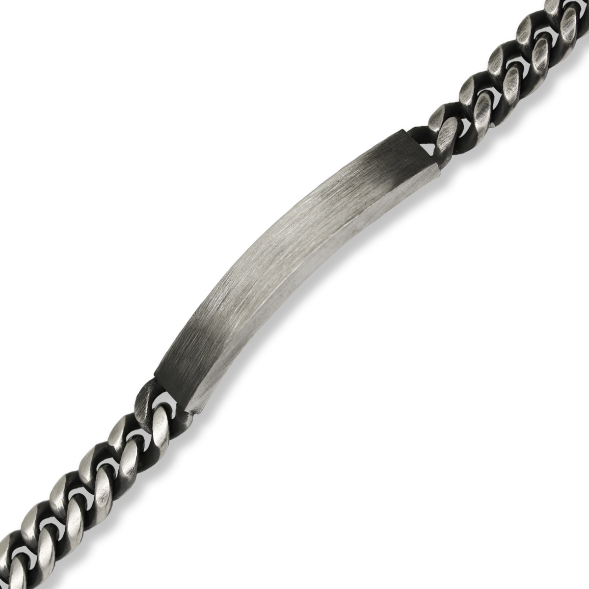 Ace Of Spades plate bar bracelet 8 mm SSB-8411-8POB