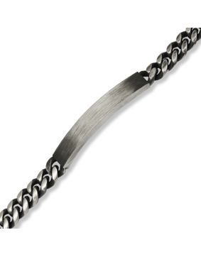 Ace Of Spades plate bar bracelet 8 mm SSB-8411-8POB