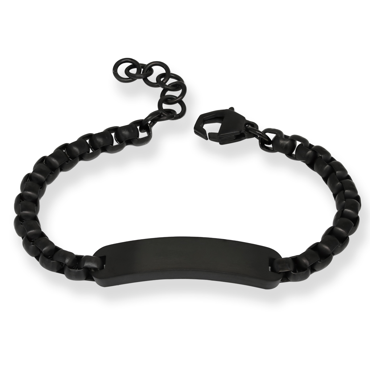 Ace Of Spades plate bar bracelet Black SSB-8644BK/19+3cm