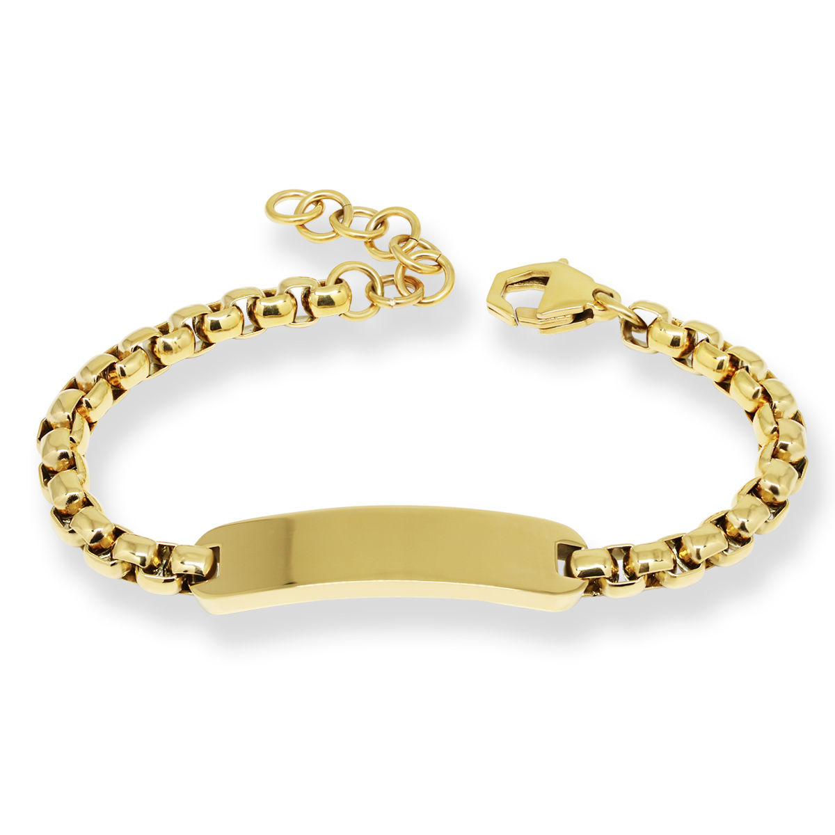 Ace Of Spades plate bar bracelet Gold SSB-8644GP/19+3cm