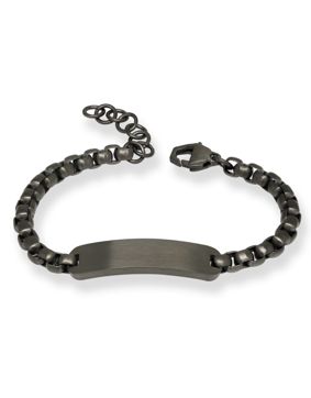 Ace Of Spades plate bar bracelet Gunmetal SSB-8644GP/19+3cm