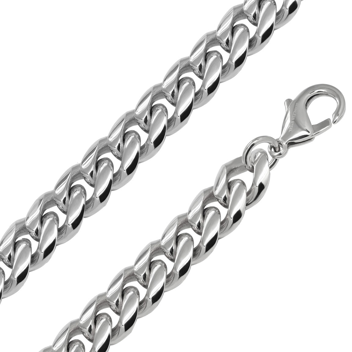 Ace of Spades Curb Chain Necklace Miami Cuban 10 mm SSN-8405