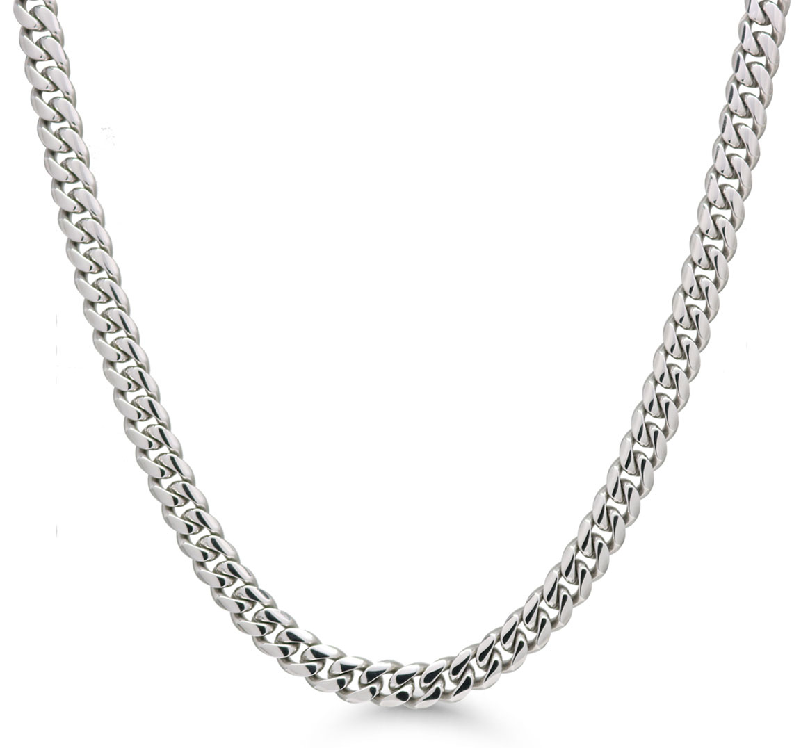 Ace of Spades Curb Chain Necklace Miami Cuban 6 mm SSN-8405-6