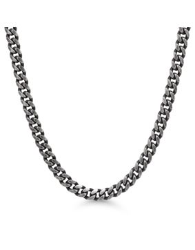 Ace of Spades curb chain necklace 8mm SSN-8405-8OB