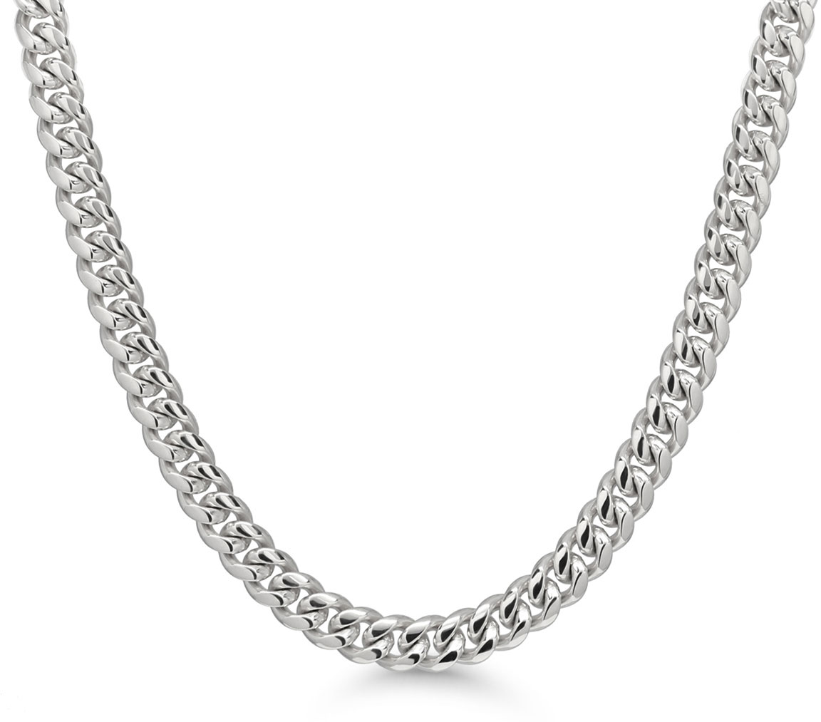 Ace of Spades Curb Chain Necklace Miami Cuban 8 mm SSN-8405-8