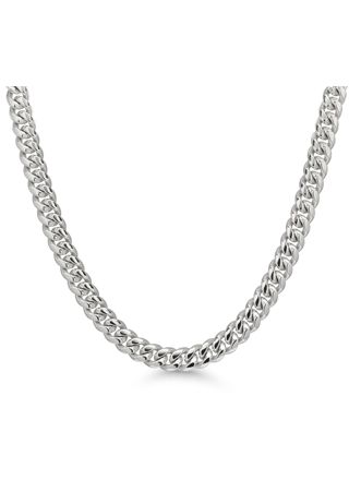 Ace of Spades Curb Chain Necklace Miami Cuban 8 mm SSN-8405-8