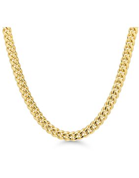 Ace of Spades IP Gold Curb Chain Necklace Miami Cuban 8 mm SSN-8405-8GP
