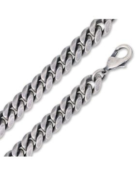 Ace of Spades Antique Coated Curb Chain Necklace Miami Cuban 10 mm SSN-8405AN