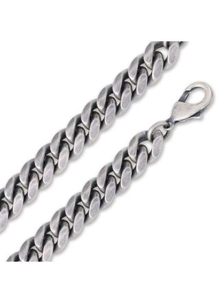 Ace of Spades Antique Coated Curb Chain Necklace Miami Cuban 10 mm SSN-8405AN