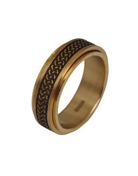 Bosie gold plated steel stress ring ST2254G-7