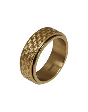 Bosie PVD gold plated steel stress ring ST5295G-8