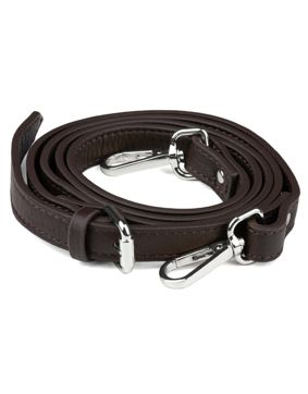 Aarni moose leather purse strap dark brown/silver