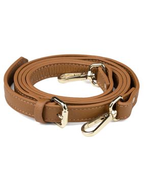 Aarni moose leather purse strap cognac/gold