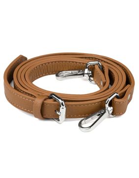 Aarni moose leather purse strap cognac/silver