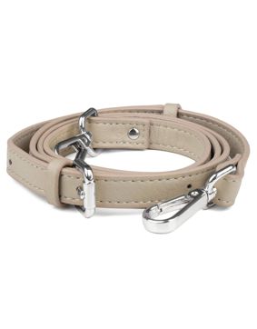 Aarni moose leather purse strap taupe/silver