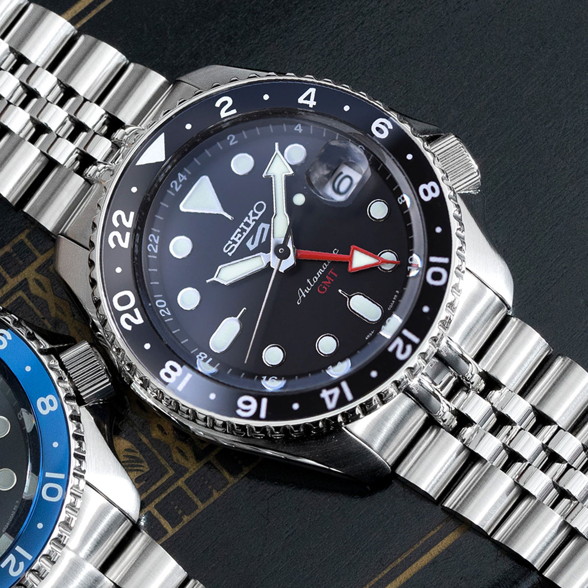 MiLTAT Super J Louis Stainless Steel Strap for Seiko 5 GMT SSK