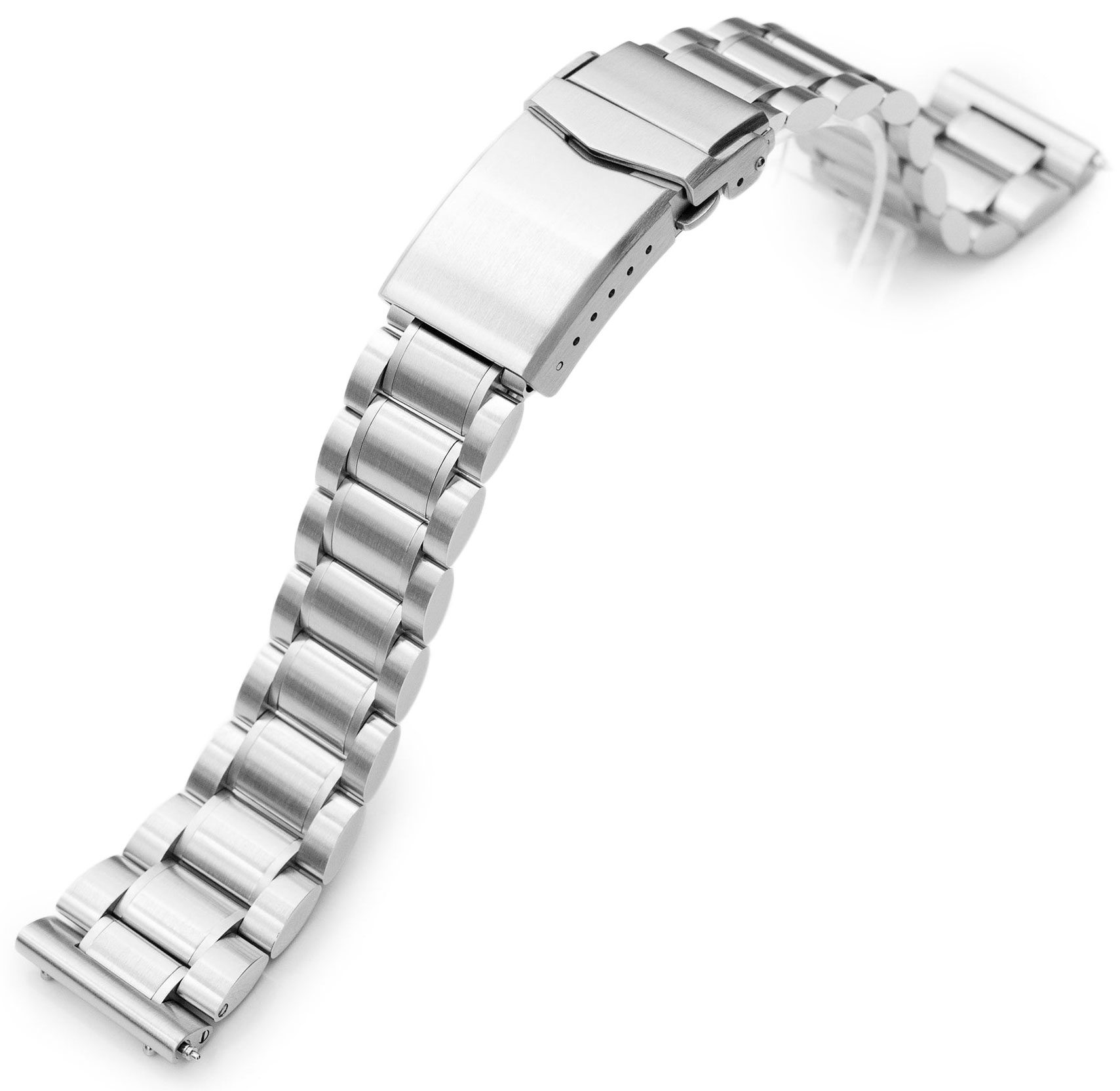 MiLTAT Entwine II (Pull-Twist) Brushed straight end Stainless Steel Strap 22 mm SS221820B165S