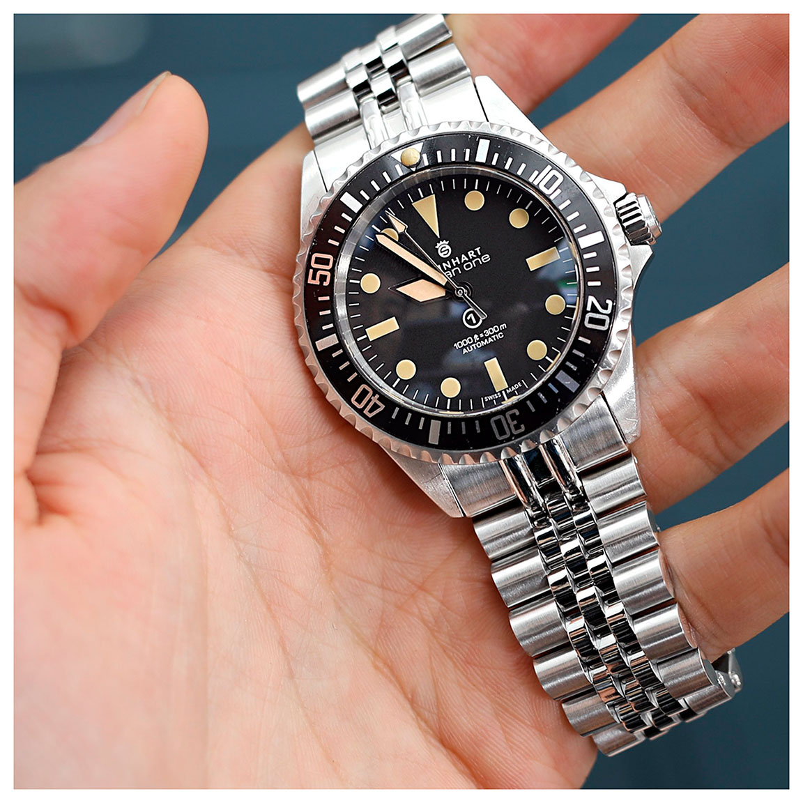 MiLTAT Super J Louis Brushed 22mm stainless steel for Steinhart