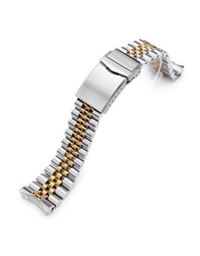 MiLTAT Super-J Louis Stainless Steel Watch Band for Seiko 5-series SS221820PGD117