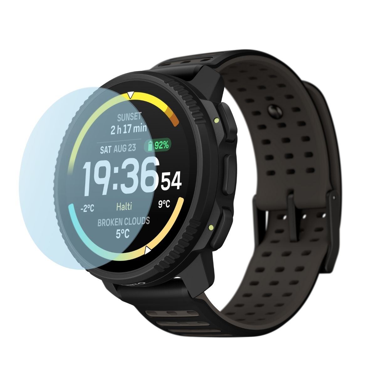 SEIAIYG Custodia Compatibile con Suunto Race S, Ultra Sottile PC Antiurto Caso con Vetro Temperato Anti-Graffio Protettiva Cover per Suunto Race S (Oro Rosa