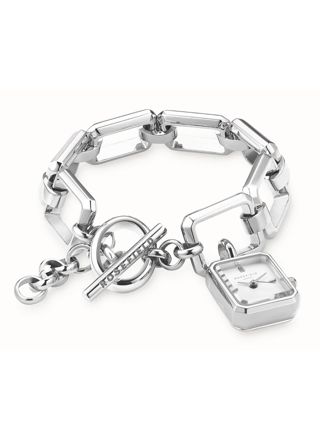 Rosefield The Octagon Charm Chain White Silver SWSSS-O53