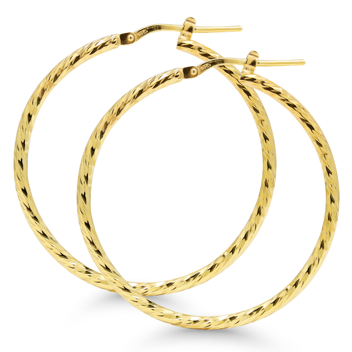 SilverHoops tube diamantcut SX-E0035GP