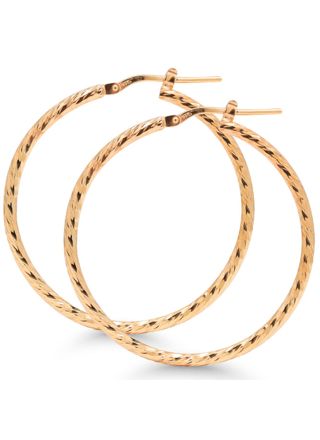 SilverHoops tube diamantcut SX-E0035RG