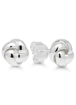 Silver earrings knot SX-E0038