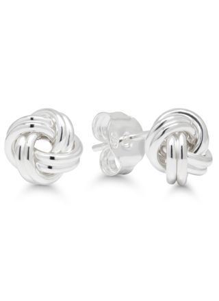 Silver earrings knot SX-E0044