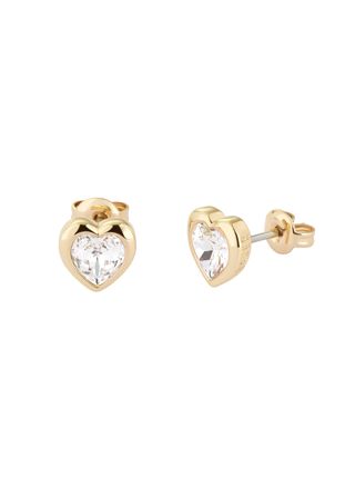 Ted Baker Han Crystal Heart gold colored heart stud earrings 06-TBJ1654-02-02