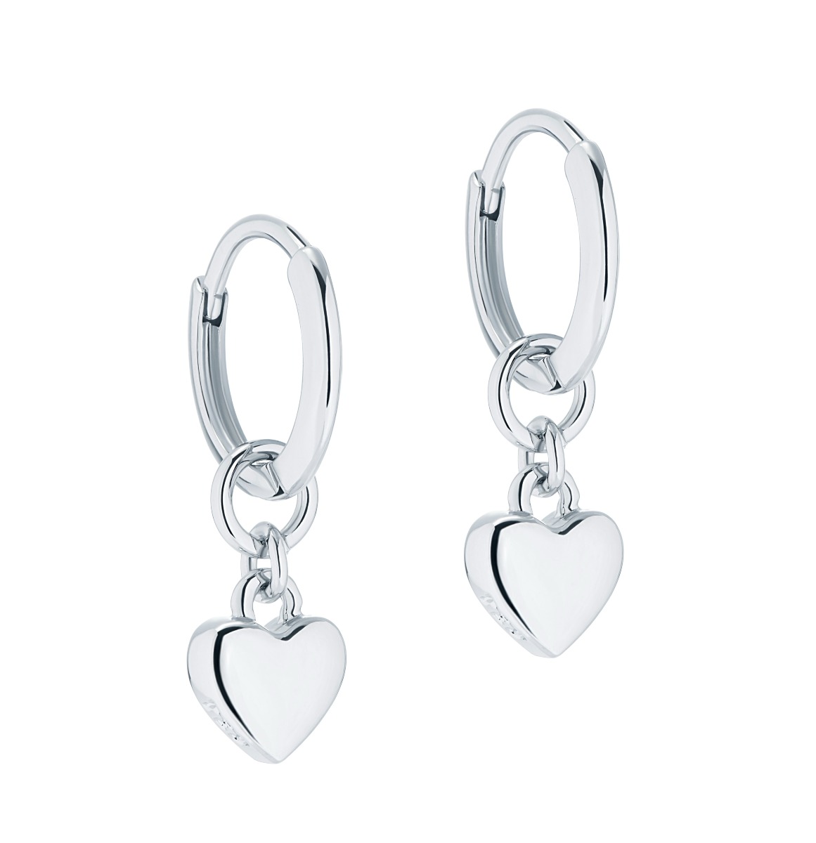 Ted Baker Harrye silver colored heart hoops 06-TBJ2578-01-03