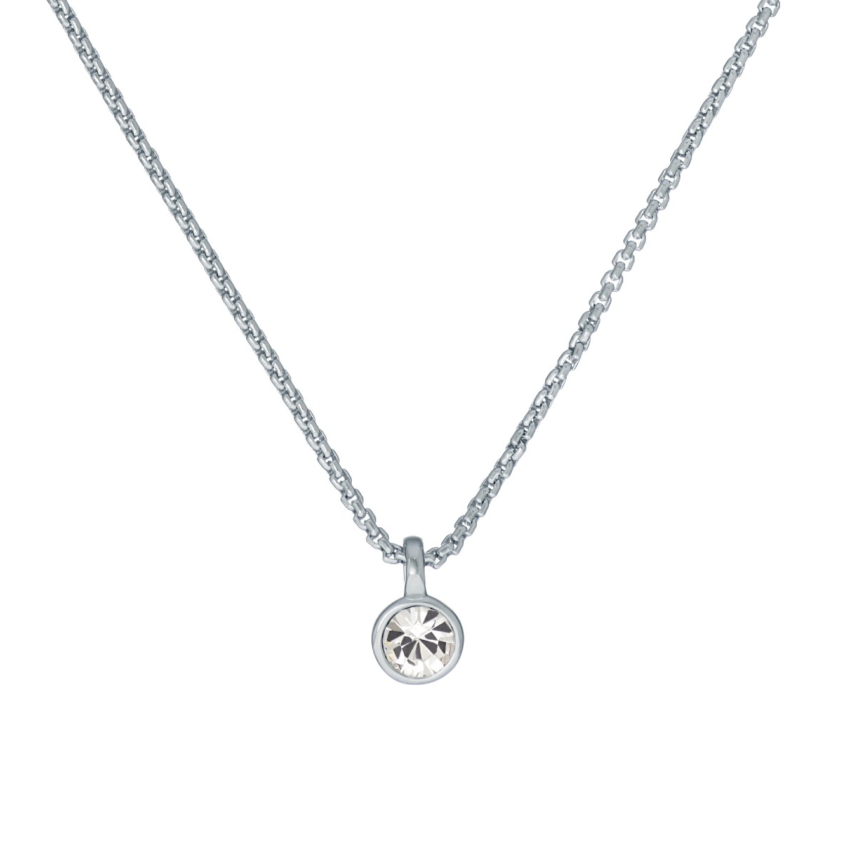 Ted Baker Sininaa silver colored solitaire necklace 06-TBJ3034-01-02