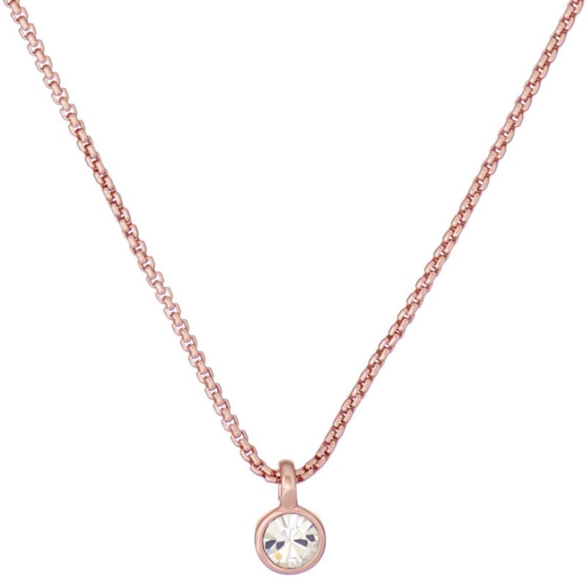 Ted Baker Sininaa rose gold colored solitaire necklace 06-TBJ3034-24-02