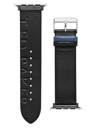 Ted Baker black leather Apple Watch band 42/44/45/49 mm BKS42F116B0