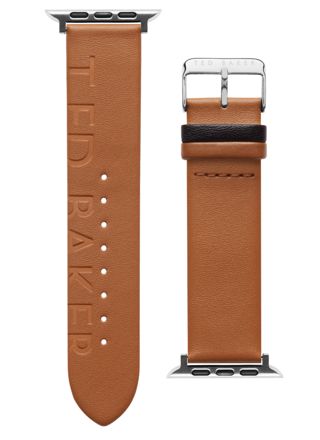 Ted Baker brown leather Apple Watch band 42/44/45/49 mm BKS42F118B0