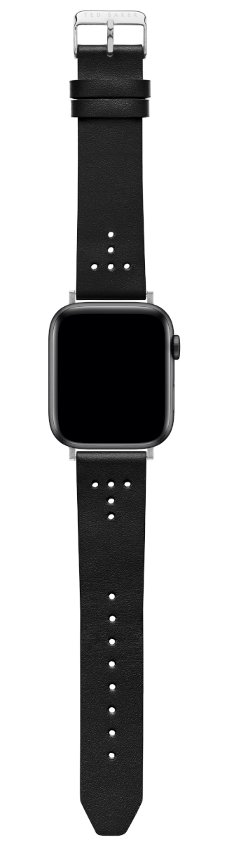 Ted Baker black leather Apple Watch band 42/44/45/49 mm