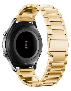 Tiera steel watch strap Tri-Fold Buckle and quick-release - PVD gold