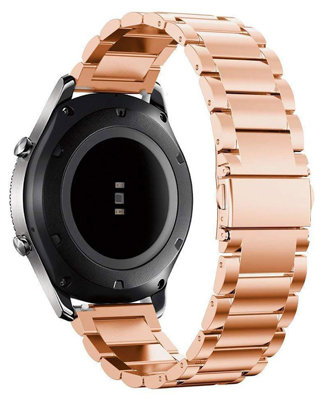 Tiera steel watch strap Tri-Fold Buckle and quick-release 18 mm - PVD rosegold