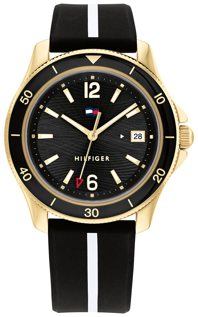 Tommy hilfiger sales black silicone watch