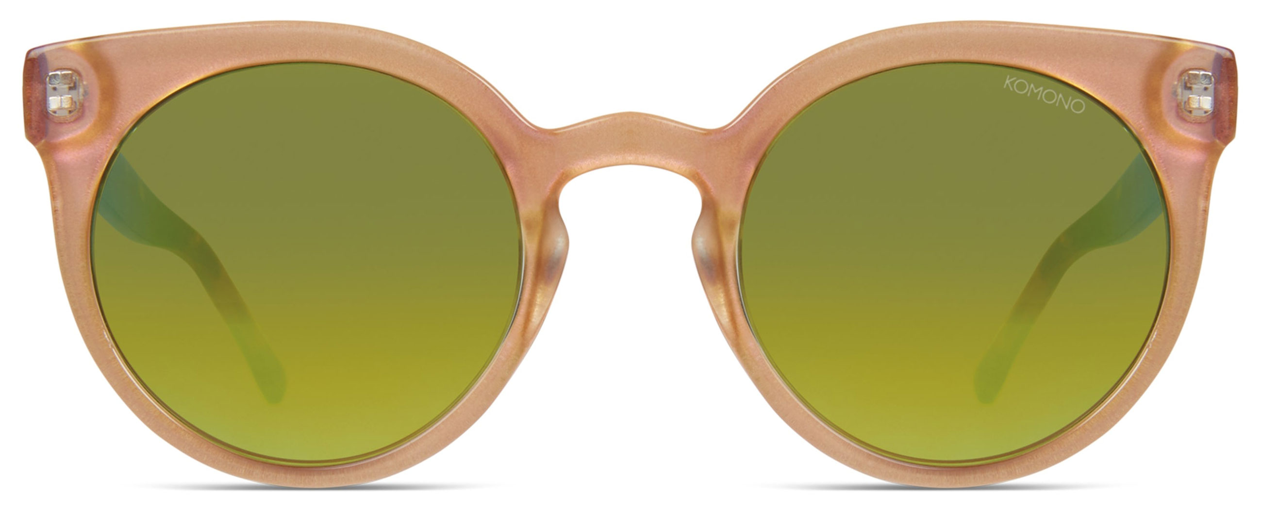 KOMONO Tortoiseshell Sunglasses NEW with Green Lenses The Lulu The Como Sunglasses - Marrone Turtle with Green Lens | Viola  main image 2