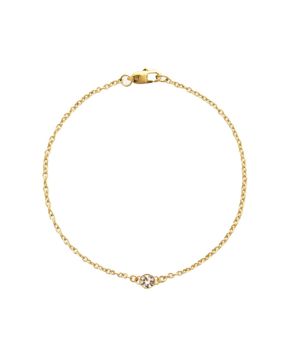 Mockberg Thin cz diamond bracelet gold-colored small MO561