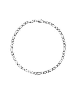 Mockberg Thin figaro bracelet silver-colored small MO398